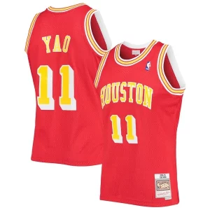 Resistente Accattivante Yao Ming Houston Rockets 2004/05 Hardwood Classics Swingman Jersey Red  per la Gara Importante