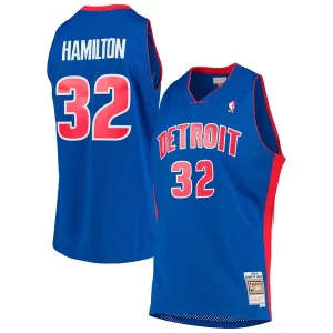 Incantevole Richard Hamilton Detroit Pistons 2003/04 Hardwood Classics Swingman Jersey Blue  per la Gara Importante