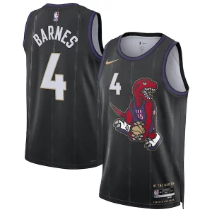 Carino Trendy Stupendo Scottie Barnes Toronto Raptors Nike Unisex 2024/25 Swingman Player Jersey City Edition Black  per la Gara Importante