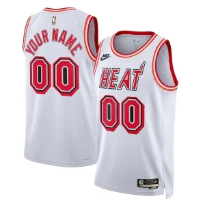 Accattivante Miami Heat Nike Unisex 2022/23 Custom Swingman Jersey Classic Edition White  per la Gara Importante