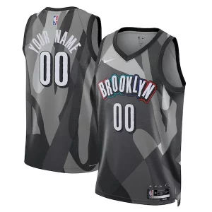 Sofisticato Attraente Resistente Brooklyn Nets Nike Unisex 2024/25 Custom Swingman Jersey City Edition Gray  per la Gara Importante