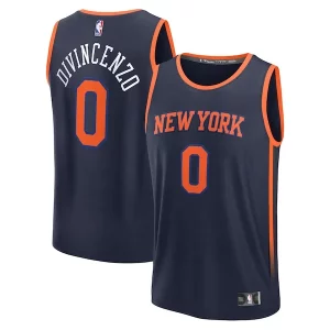 Fascinante Accattivante Donte DiVincenzo New York Knicks Fast Break Replica Player Jersey Statement Edition Navy  per la Gara Importante