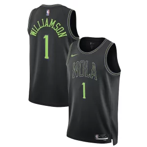 Elegante Zion Williamson New Orleans Pelicans Nike Unisex 2023/24 Swingman Jersey Black City Edition  per la Gara Importante
