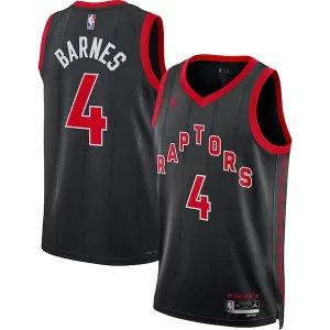 Carino Scottie Barnes Toronto Raptors Jordan Brand Unisex Swingman Jersey Statement Edition Black  per la Gara Importante
