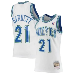 Lussuoso Versatile Kevin Garnett Minnesota Timberwolves 1995/96 Hardwood Classics Swingman Jersey White  per la Gara Importante