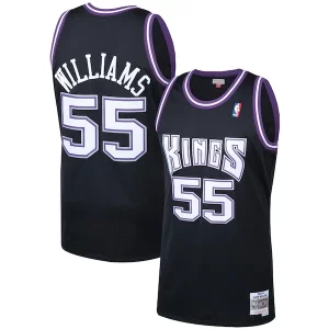 Ottimo Splendido Magnifico Jason Williams Sacramento Kings 2000/01 Hardwood Classics Swingman Jersey Black  per la Gara Importante