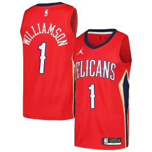 Lussuoso Zion Williamson New Orleans Pelicans Jordan Brand Swingman Player Jersey Statement Edition Red  per la Gara Importante
