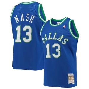 Meraviglioso Steve Nash Dallas Mavericks 1998/99 Hardwood Classics Swingman Jersey Blue  per la Gara Importante