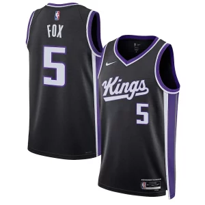 Carino Accattivante Delizioso De'Aaron Fox Sacramento Kings Nike Unisex Swingman Jersey Association Edition Black  per la Gara Importante