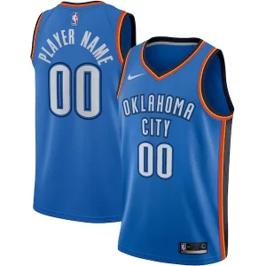 Fascinante Attraente Oklahoma City Thunder Nike Swingman Custom Jersey Blue Icon Edition  per la Gara Importante