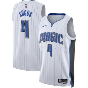 Elegante Eccezionale Jalen Suggs Orlando Magic Nike Unisex Swingman Jersey Association Edition White/Black  per la Gara Importante