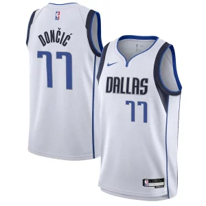 Ottimo Delizioso Carino Luka Dončić Dallas Mavericks Nike Youth Swingman Jersey Association Edition White  per la Gara Importante