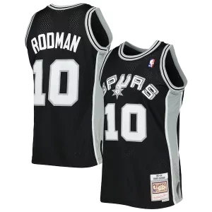 Trendy Comodo Pratico Dennis Rodman San Antonio Spurs 2001/02 Hardwood Classics Swingman Jersey Black  per la Gara Importante