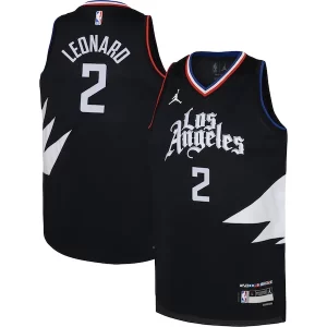 Bellissimo Robusto Kawhi Leonard LA Clippers Jordan Brand Youth Swingman Jersey Statement Edition Black  per la Gara Importante