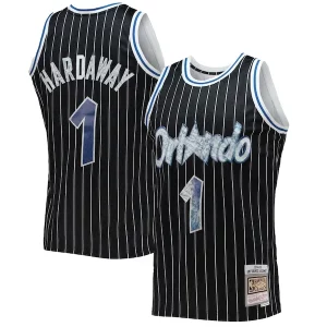 Stupendo Cool Penny Hardaway Orlando Magic 1996/97 Hardwood Classics NBA 75th Anniversary Diamond Swingman Jersey Black  per la Gara Importante