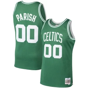 Incantevole Moderno Robert Parish Boston Celtics 1985/86 Hardwood Classics Swingman Jersey Kelly Green  per la Gara Importante