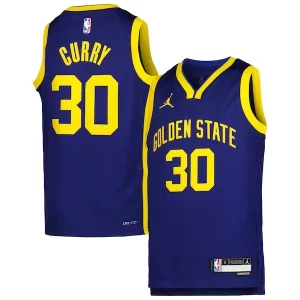 Versatile Pratico Comodo Stephen Curry Golden State Warriors Jordan Brand Youth Swingman Jersey Statement Edition Blue  per la Gara Importante