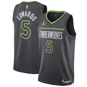 Eccezionale Anthony Edwards Minnesota Timberwolves Jordan Brand Unisex Swingman Jersey Statement Edition Charcoal  per la Gara Importante