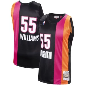 Stupendo Jason Williams Miami Heat 2005/06 Hardwood Classics Swingman Jersey Black  per la Gara Importante