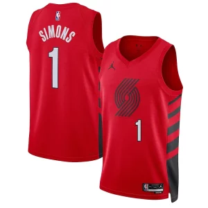 Fascinante Cool Attraente Anfernee Simons Portland Trail Blazers Jordan Brand Unisex Swingman Jersey Statement Edition Red  per la Gara Importante