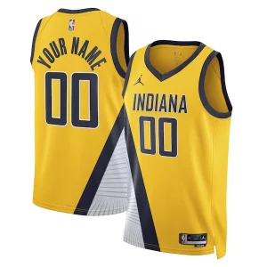 Delizioso Lussuoso Indiana Pacers Jordan Brand Unisex 2022/23 Swingman Custom Jersey Statement Edition Yellow  per la Gara Importante
