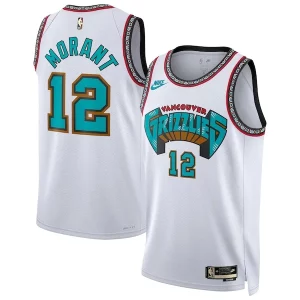Magnifico Stupendo Fascinante Ja Morant Memphis Grizzlies Nike Unisex 2024/25 Swingman Jersey White Classic Edition  per la Gara Importante