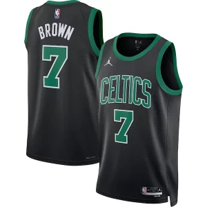 Trendy Jaylen Brown Boston Celtics Jordan Brand Unisex Swingman Jersey Statement Edition Black  per la Gara Importante