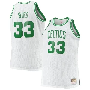 Ottimo Fascinante Prestigioso Larry Bird Boston Celtics Big & Tall 1985/86 Hardwood Classics Swingman Jersey White  per la Gara Importante