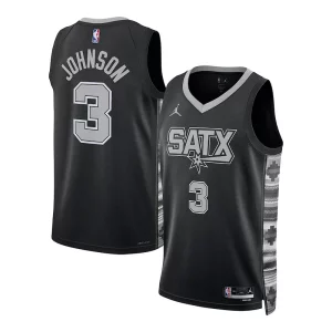 Ottimo Cool Elegante Keldon Johnson San Antonio Spurs Jordan Brand Unisex Swingman Jersey Statement Edition Black  per la Gara Importante