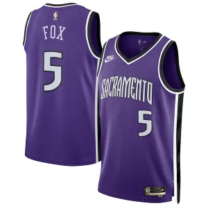 Stupendo De'Aaron Fox Sacramento Kings Nike Unisex 2024/25 Swingman Jersey Purple Classic Edition  per la Gara Importante
