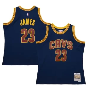 Incantevole Cool Eccezionale LeBron James Cleveland Cavaliers 2015/16 Hardwood Classics Swingman Jersey Navy  per la Gara Importante