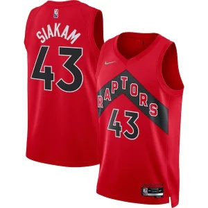 Cool Pascal Siakam Toronto Raptors Nike 2021/22 Diamond Swingman Jersey Icon Edition Red  per la Gara Importante