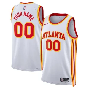 Versatile Fascinante Magnifico Atlanta Hawks Nike Unisex Swingman Custom Jersey White Association Edition  per la Gara Importante