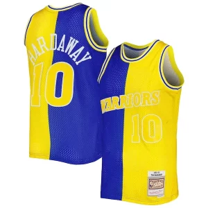 Bellissimo Cool Meraviglioso Tim Hardaway Golden State Warriors Hardwood Classics 1990/91 Split Swingman Jersey Royal/Gold  per la Gara Importante