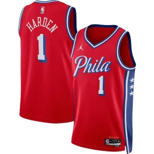 Stupendo James Harden Philadelphia 76ers Jordan Brand Unisex Swingman Jersey Statement Edition Red  per la Gara Importante
