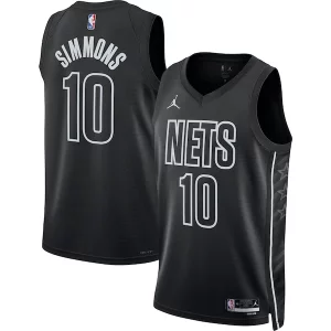 Magnifico Fantastico Accattivante Ben Simmons Brooklyn Nets Jordan Brand Unisex Swingman Jersey Statement Edition Black  per la Gara Importante