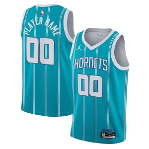 Stupendo Accattivante Elegante Charlotte Hornets Jordan Brand 2020/21 Swingman Custom Jersey Icon Edition Teal  per la Gara Importante