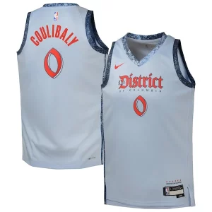 Bellissimo Magnifico Carino Bilal Coulibaly Washington Wizards Nike Youth 2024/25 Swingman Player Jersey City Edition Light Blue  per la Gara Importante