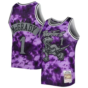 Ottimo Prestigioso Duraturo Tracy McGrady Toronto Raptors 1998/99 Galaxy Swingman Jersey Purple  per la Gara Importante