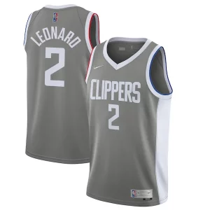 Fantastico Robusto Fascinante Kawhi Leonard LA Clippers Nike 2020/21 Swingman Player Jersey Gray Earned Edition  per la Gara Importante