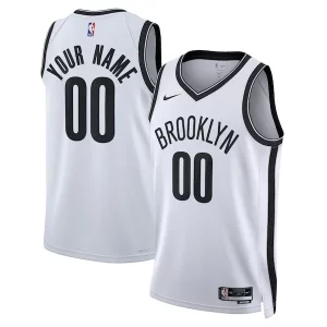 Resistente Magnifico Splendido Brooklyn Nets Nike Unisex Swingman Custom Jersey White Association Edition  per la Gara Importante