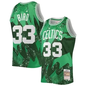 Fascinante Larry Bird Boston Celtics Hardwood Classics 1985/86 Hyper Hoops Swingman Jersey Kelly Green  per la Gara Importante