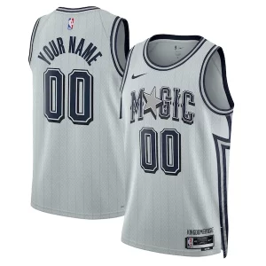Meraviglioso Eccezionale Orlando Magic Nike Unisex 2024/25 Custom Swingman Jersey City Edition Silver  per la Gara Importante