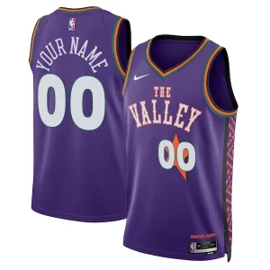Attraente Pratico Phoenix Suns Nike Unisex 2024/25 Custom Swingman Jersey City Edition Purple  per la Gara Importante