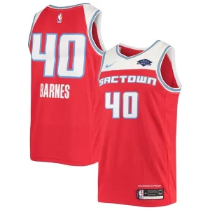Attraente Lussuoso Harrison Barnes Sacramento Kings Nike Swingman Jersey Red  per la Gara Importante