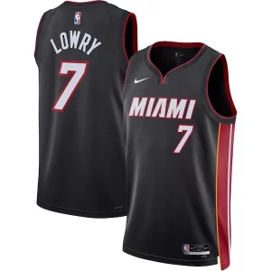 Comodo Kyle Lowry Miami Heat Nike Unisex Swingman Jersey Icon Edition Black  per la Gara Importante