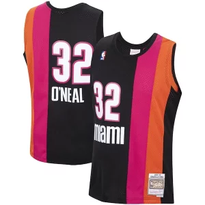 Elegante Classico Shaquille O'Neal Miami Heat 2005/06 Hardwood Classics Swingman Jersey Black  per la Gara Importante