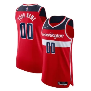 Robusto Fantastico Elegante Washington Wizards Nike 2021/22 Diamond Authentic Custom Jersey Icon Edition Red  per la Gara Importante