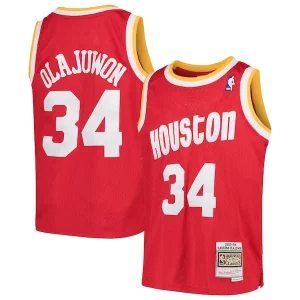 Stupendo Sofisticato Ottimo Hakeem Olajuwon Houston Rockets Youth Swingman Throwback Jersey Red  per la Gara Importante