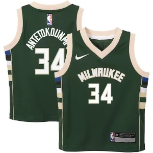 Elegante Fantastico Giannis Antetokounmpo Milwaukee Bucks Nike Toddler Swingman Player Jersey Icon Edition Green  per la Gara Importante